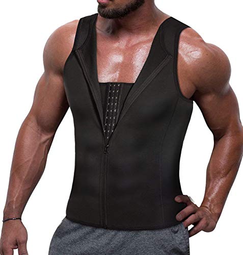 TAILONG Men Shirt Vest Slimming Underwear Body Shaper Tight Tank Top Waist  Trainer Tummy Control Girdle - black - Large - ShopStyle Undershirts